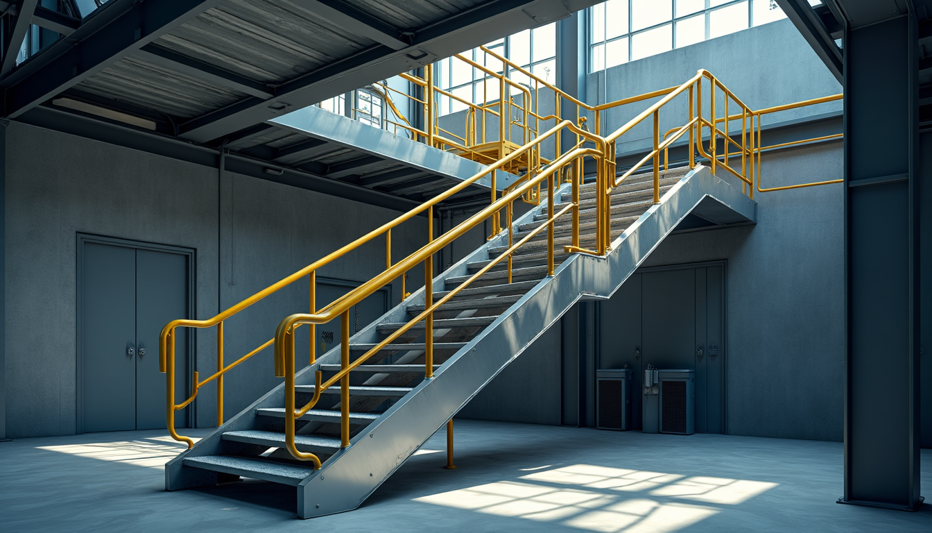 Schody przemysłowe ze stali: Od projektu do bezpiecznego montażu