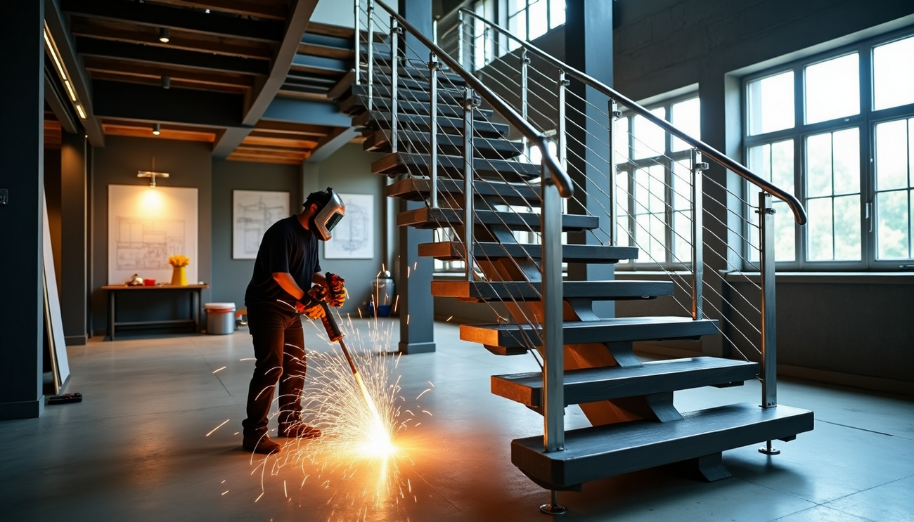 Profesjonalnie i prawidłowo wykonamy schody stalowe Marki